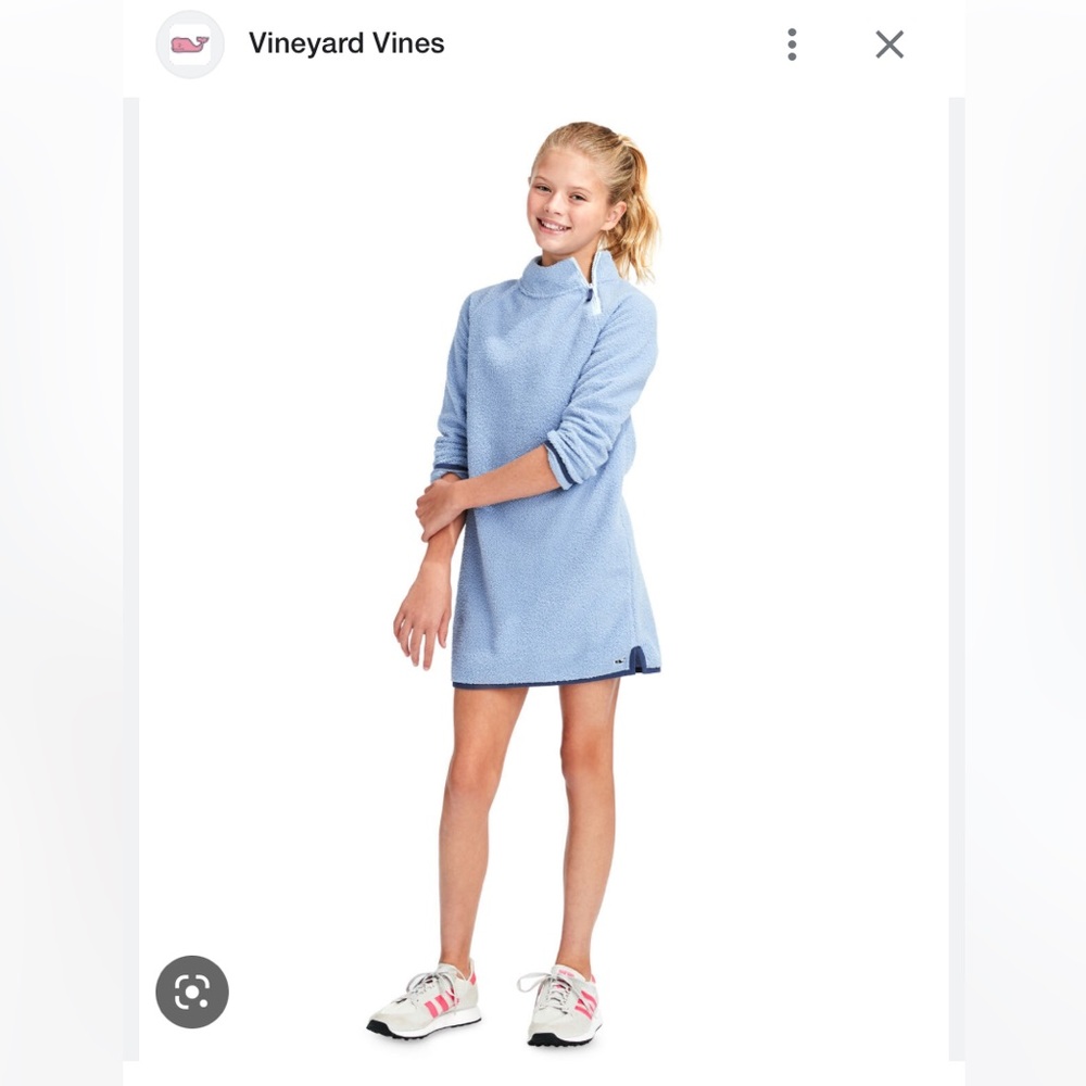 NWT ✨ Vineyard Vines Girls Fuzzy Reglan Dress XS (5-6)